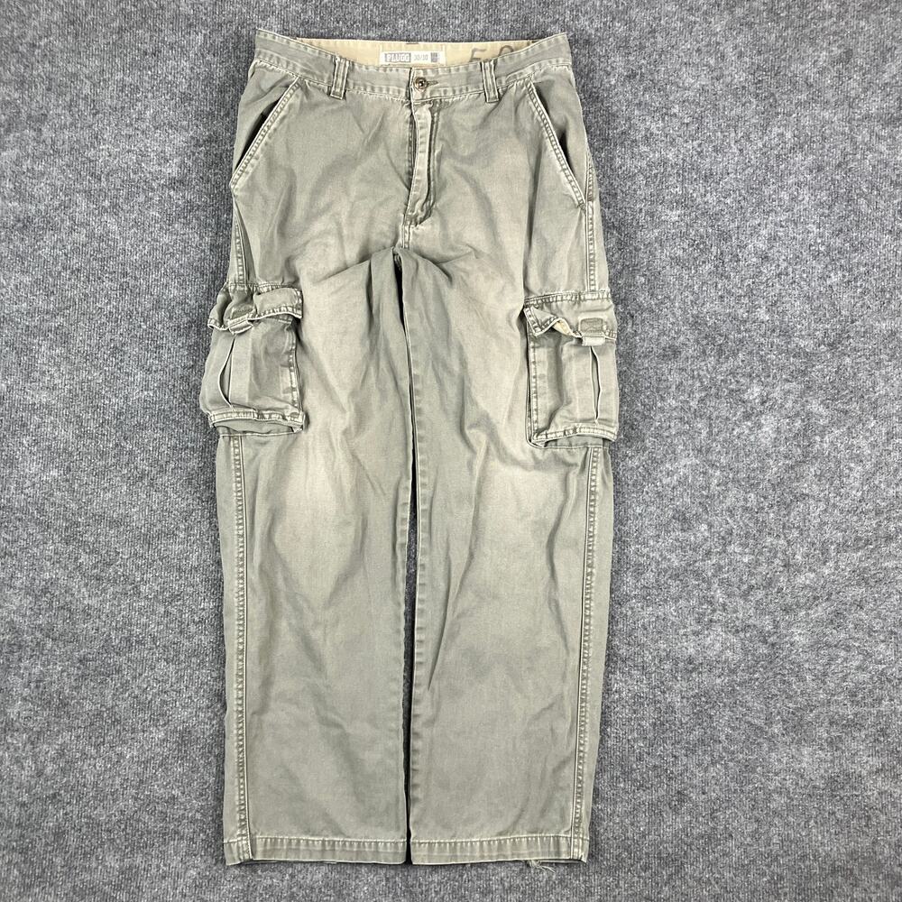 Plugg Cargo Pants Mens Size 30x30 Olive Green Utility PocketsCottonCasualRelaxed